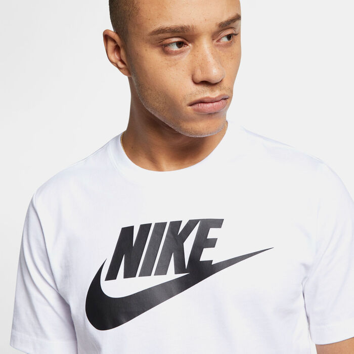 Nike Men's Sportswear Icon Futura T-Shirt White image number 3