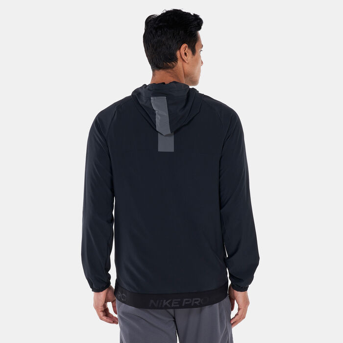 Nike Men's Pro Dri-FIT Flex Vent Max Full-Zip Hooded Training Jacket Black Nike Men's Pro Dri-FIT Flex Vent Max Full-Zip Hooded Training Jacket Black image number 1