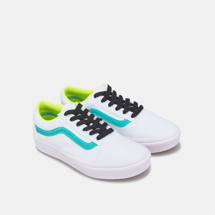 Vans Kids' Fluro Comfycush Old Skool Unisex Shoe White Vans Kids' Fluro Comfycush Old Skool Unisex Shoe White image number 1