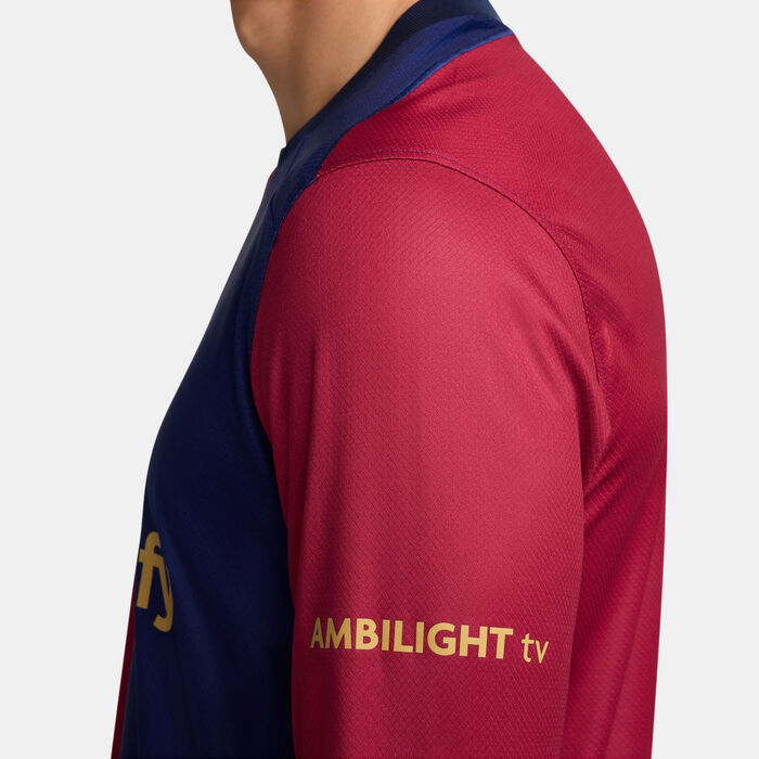 Nike Men's FC Barcelona 24/25 Home Replica Football Jersey Blue Nike Men's FC Barcelona 24/25 Home Replica Football Jersey Blue image number 5