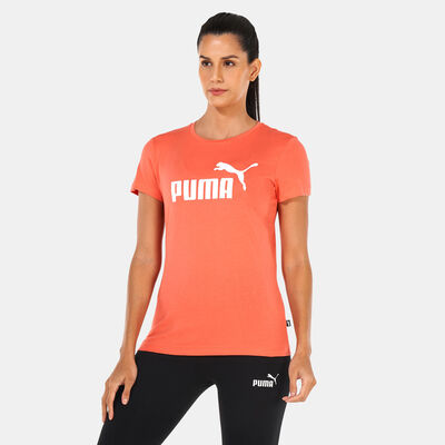 PUMA Women's Essentials Logo T-Shirt Orange PUMA Women's Essentials Logo T-Shirt Orange