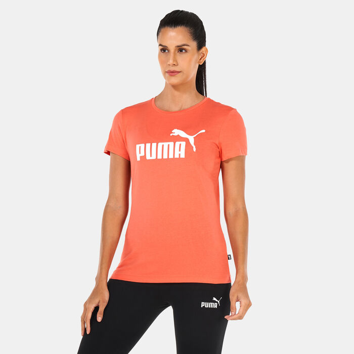 PUMA Women's Essentials Logo T-Shirt Orange PUMA Women's Essentials Logo T-Shirt Orange image number 0