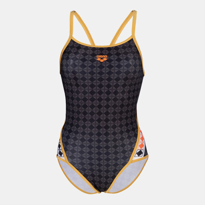 Arena Women's 50th Diamond Back One-Piece Swimsuit Black Arena Women's 50th Diamond Back One-Piece Swimsuit Black image number 0