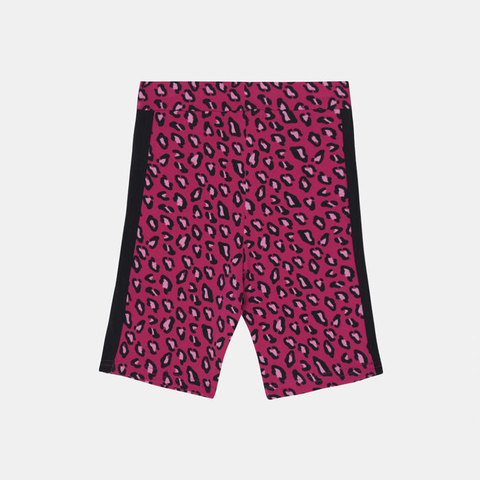 PUMA Kids' Classics Summer Roar Allover Print Bike Shorts Purple PUMA Kids' Classics Summer Roar Allover Print Bike Shorts Purple image number 1