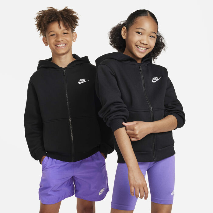 Nike Kids' Sportswear Club Fleece Full-Zip Hoodie Black image number 0