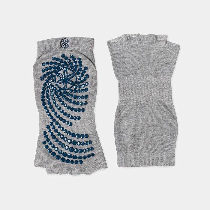 Gaiam Toeless Grippy Yoga Socks (1 Pair) Multi-Color Gaiam Toeless Grippy Yoga Socks (1 Pair) Multi-Color image number 3