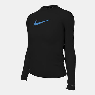 Nike Swim Kids' Swoosh Hydro Rashguard Black