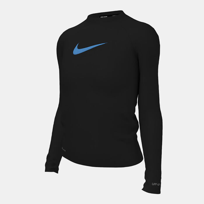 Nike Swim Kids' Swoosh Hydro Rashguard Black image number 0