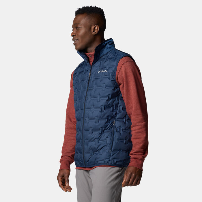 Columbia Men's Delta Ridge II Down Hiking Vest Blue Columbia Men's Delta Ridge II Down Hiking Vest Blue image number 3