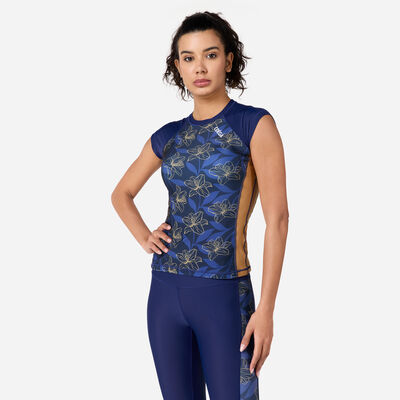 COEGA Women's Printed Swimming Rashguard Blue