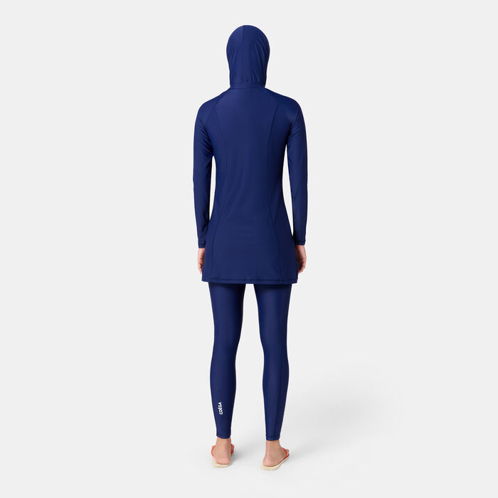 COEGA Women's Modest 3-Piece Swimsuit Blue COEGA Women's Modest 3-Piece Swimsuit Blue image number 1