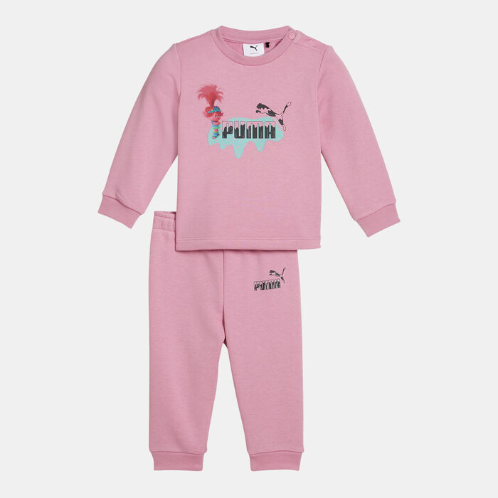 PUMA Kids' x Trolls Minicat Sweatshirt and Sweatpants Set Pink image number 0