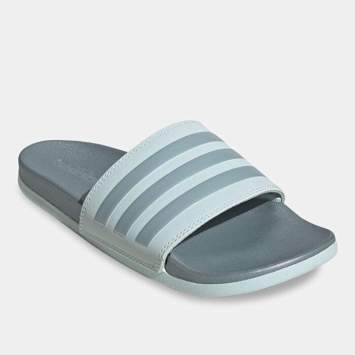adidas Women's Adilette Comfort Slides Green adidas Women's Adilette Comfort Slides Green image number 1