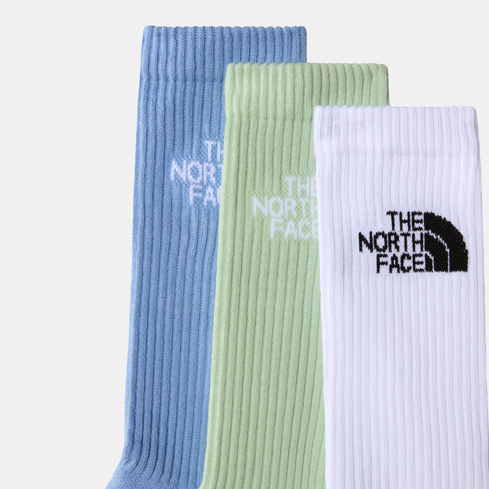 The North Face Multi Sport Cushioned Crew Socks (3 Pairs) White The North Face Multi Sport Cushioned Crew Socks (3 Pairs) White image number 1