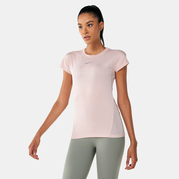 Nike Women's Dri-FIT Run Division T-Shirt Beige Nike Women's Dri-FIT Run Division T-Shirt Beige image number 0