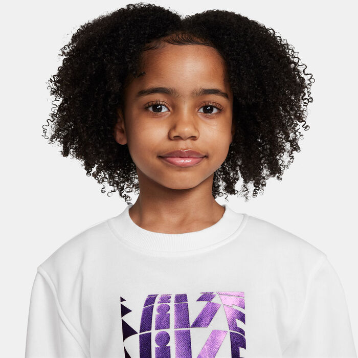 Nike Kids' Sportswear Club French-Terry Hoodie White Nike Kids' Sportswear Club French-Terry Hoodie White image number 3