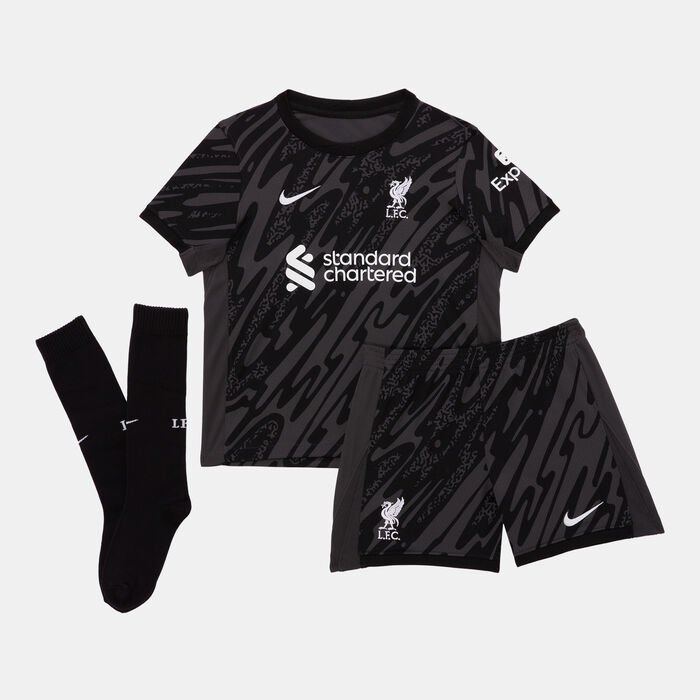 Nike Kids' Liverpool 24/25 Goalkeeper Replica Football Kit Black Nike Kids' Liverpool 24/25 Goalkeeper Replica Football Kit Black image number 0