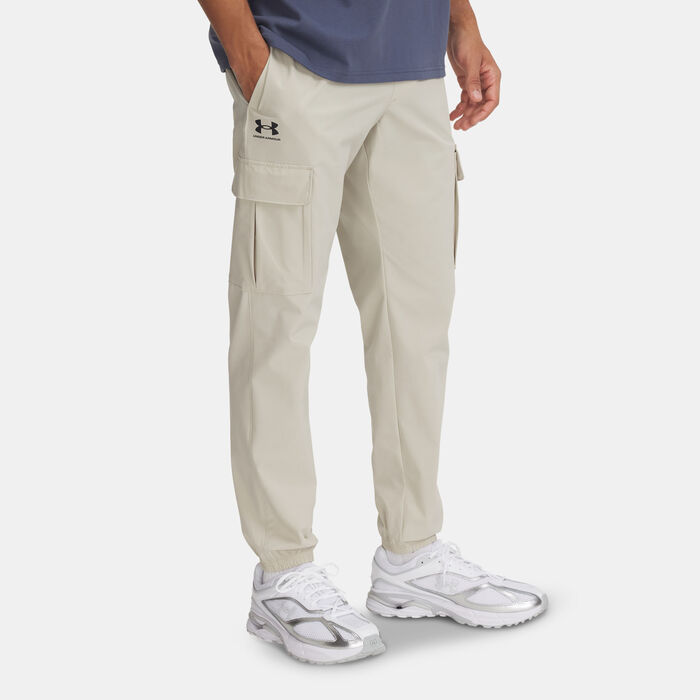 Under Armour Men's Vibe Woven Cargo Pants Beige Under Armour Men's Vibe Woven Cargo Pants Beige image number 0