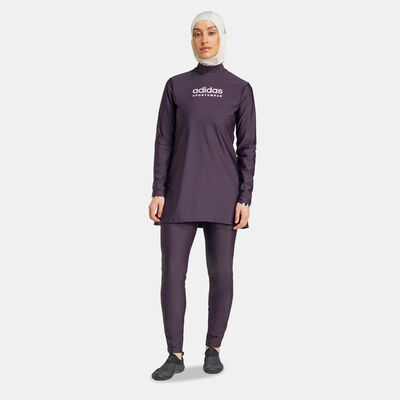 adidas Women's Padded Full Cover Wear 3-Piece Swiming Set Black