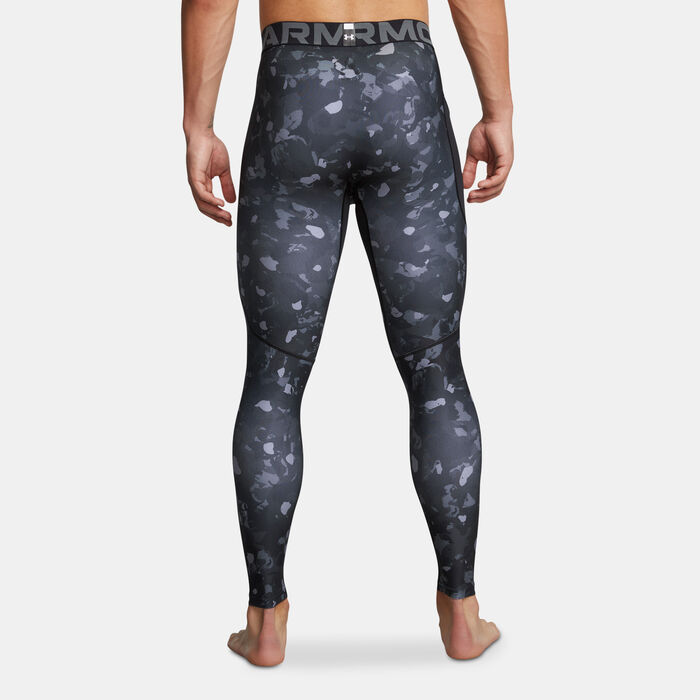 Under Armour Men's HeatGear Printed Leggings Black image number 1