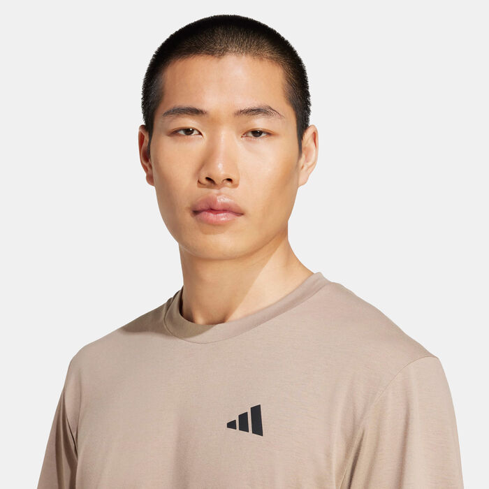 adidas Men's Train Essentials Feelready Training T-Shirt Brown adidas Men's Train Essentials Feelready Training T-Shirt Brown image number 3