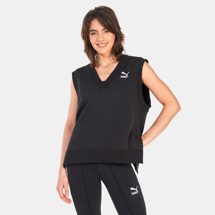 PUMA Women's Classics V-Neck Vest Black image number 0