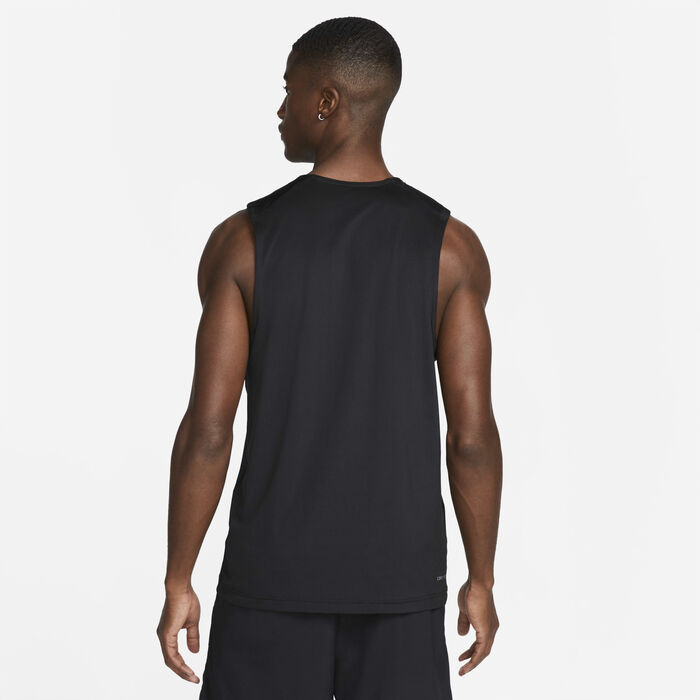 Nike Men's Dri-FIT Ready Fitness Tank Top Black Nike Men's Dri-FIT Ready Fitness Tank Top Black image number 1