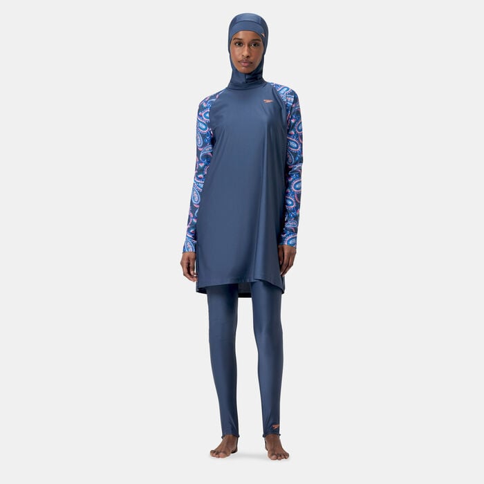 Speedo Women's Modest 3-Piece Swimming Set Blue Speedo Women's Modest 3-Piece Swimming Set Blue image number 0