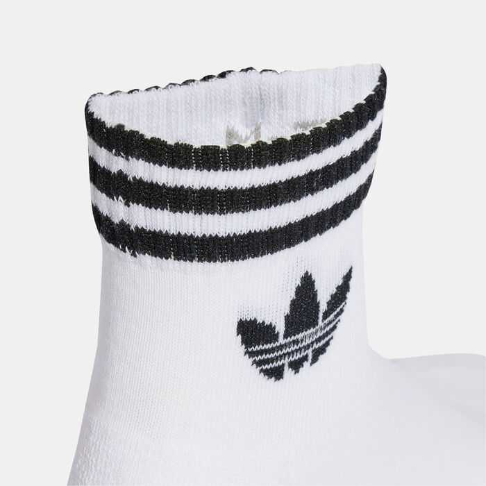 adidas 3-Stripes Ankle Socks (3 Pairs) White adidas 3-Stripes Ankle Socks (3 Pairs) White image number 2