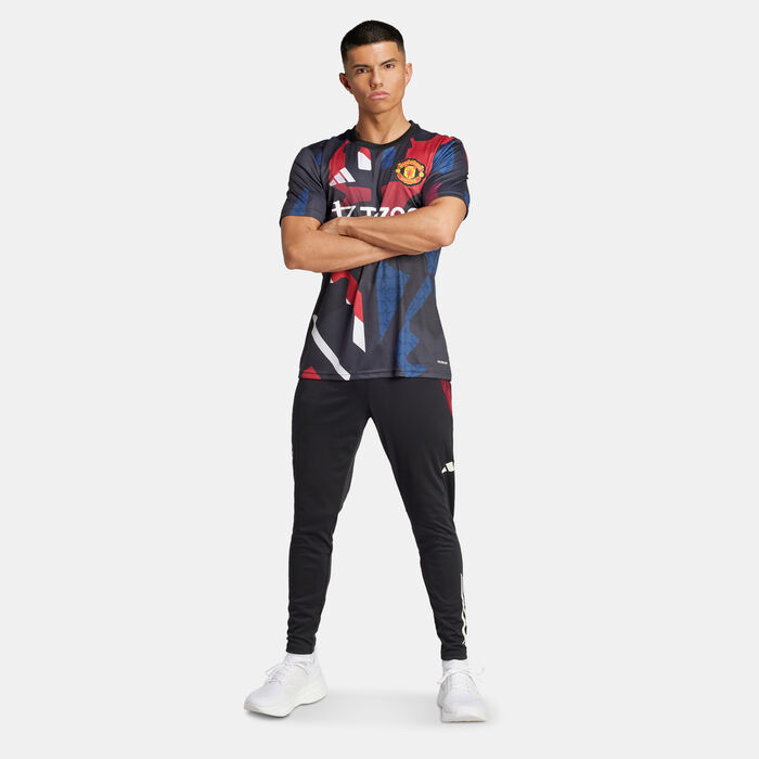 adidas Men's Manchester United 24/25 Pre-Match Football Top Red adidas Men's Manchester United 24/25 Pre-Match Football Top Red image number 2
