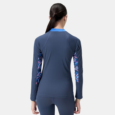 Speedo Women's Long Sleeve Swimming Rashguard Blue