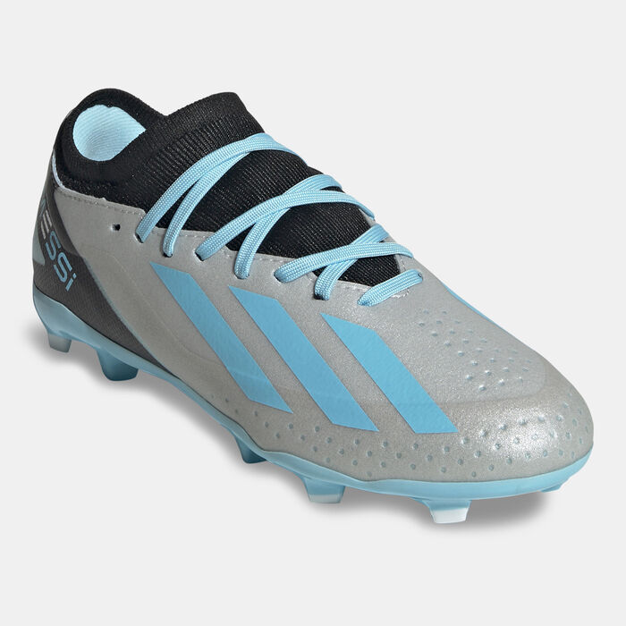 adidas Kids' x Crazyfast Messi.3 Firm Ground Football Shoe Grey adidas Kids' x Crazyfast Messi.3 Firm Ground Football Shoe Grey image number 1