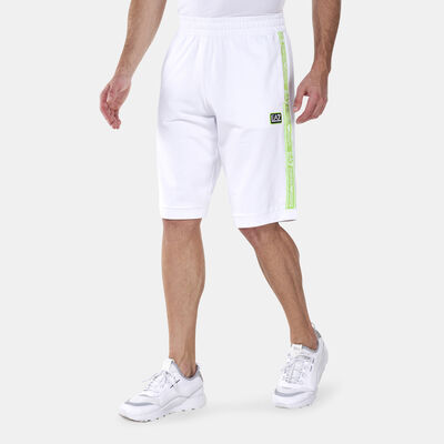 EA7 Emporio Armani Men's Train Logo Series Tape Bermuda Shorts White
