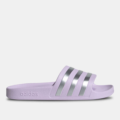 adidas Women's Adilette Aqua Slides Grey adidas Women's Adilette Aqua Slides Grey