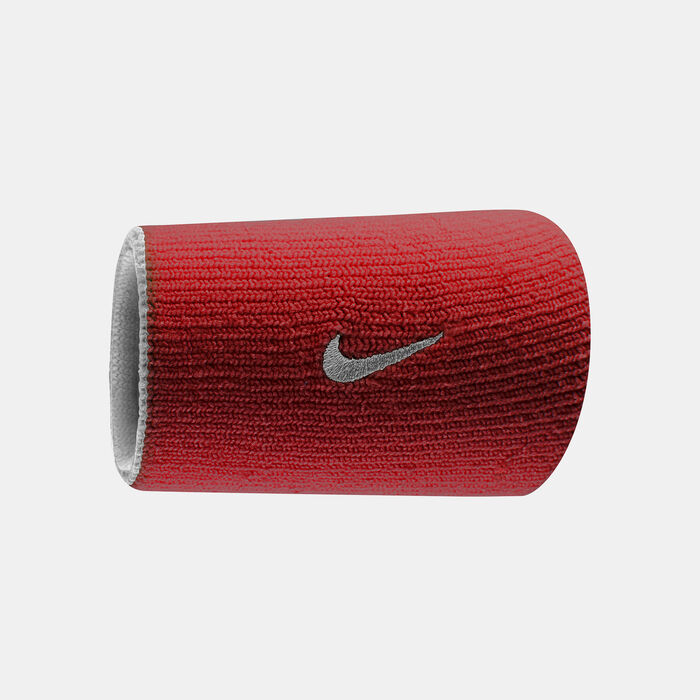Nike Men's Dri-Fit Home & Away Doublewide Wristband Red Nike Men's Dri-Fit Home & Away Doublewide Wristband Red image number 0