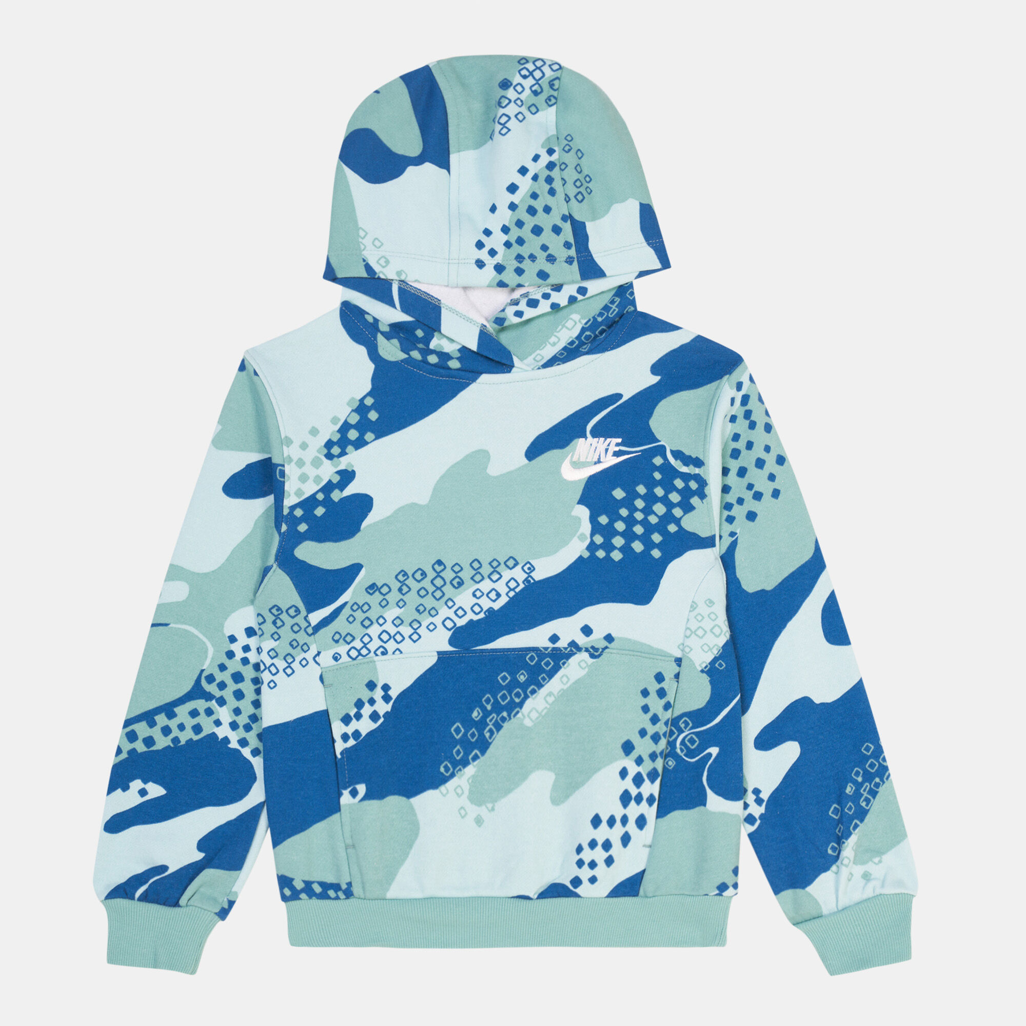 Nike blue hotsell camo hoodie