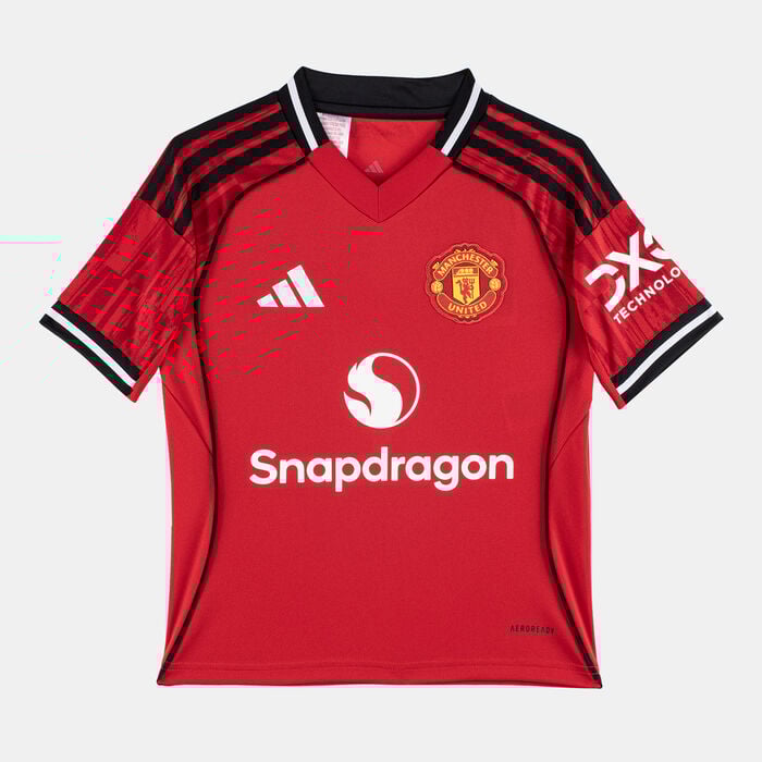 adidas Kids' Manchester United 25/26 Home Replica Football Jersey Red adidas Kids' Manchester United 25/26 Home Replica Football Jersey Red image number 0