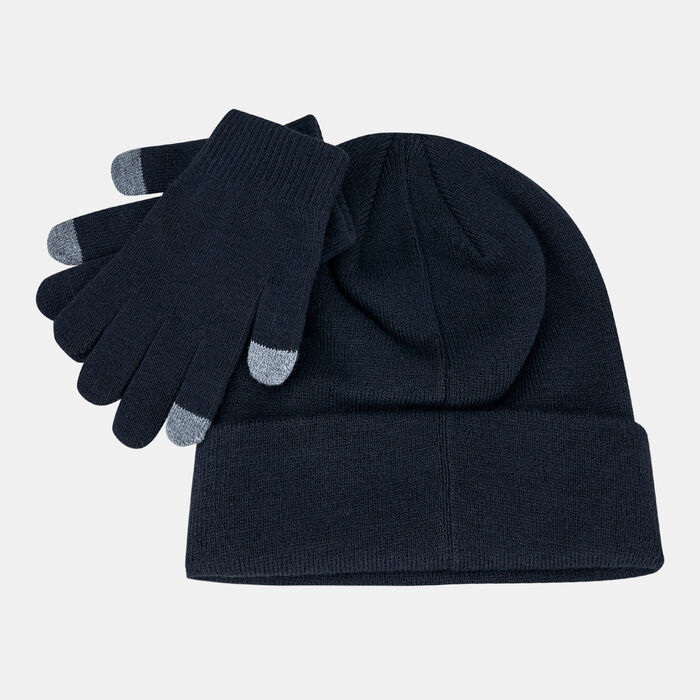Jordan Kids' Flight Beanie And Gloves Set Black Jordan Kids' Flight Beanie And Gloves Set Black image number 1