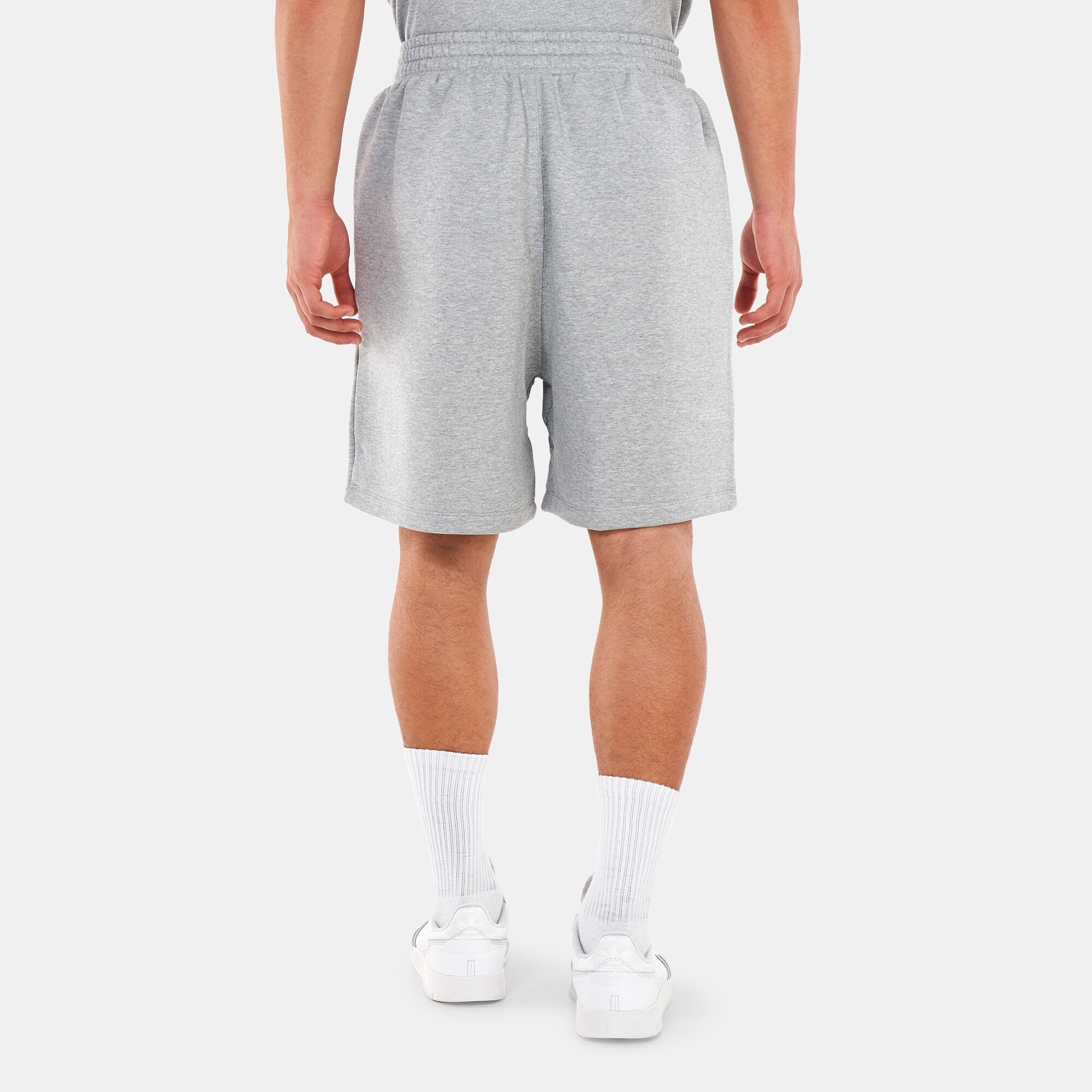 Adidas grey fleece shorts deals