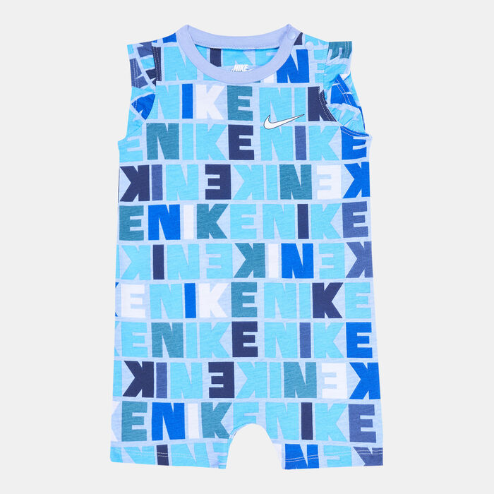 Nike Kids' Allover Print Romper Blue image number 0