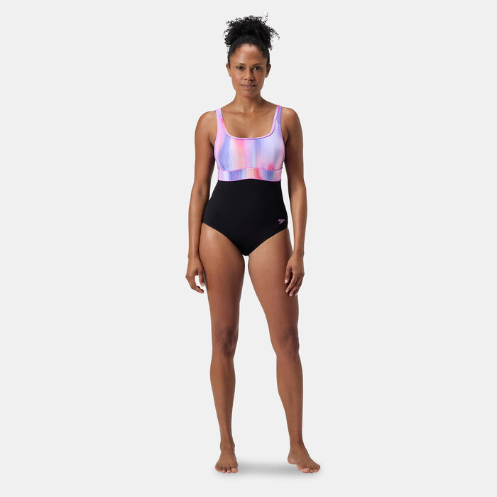 Speedo Women's ContourEclipse Shaping One-Piece Swimsuit Black Speedo Women's ContourEclipse Shaping One-Piece Swimsuit Black image number 2