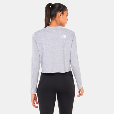 The North Face Women's Longsleeve Crop Top Grey