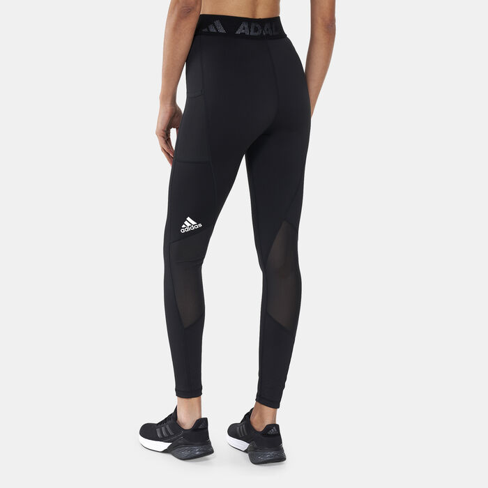 adidas Women's Techfit Badge Of Sport Leggings Black adidas Women's Techfit Badge Of Sport Leggings Black image number 1