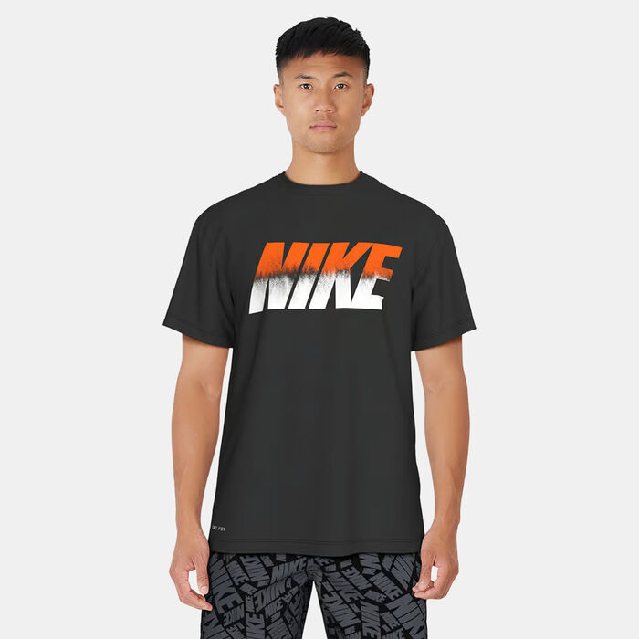 Nike Swim Men's Logo Hydroguard Swimming T-Shirt Black Nike Swim Men's Logo Hydroguard Swimming T-Shirt Black image number 0