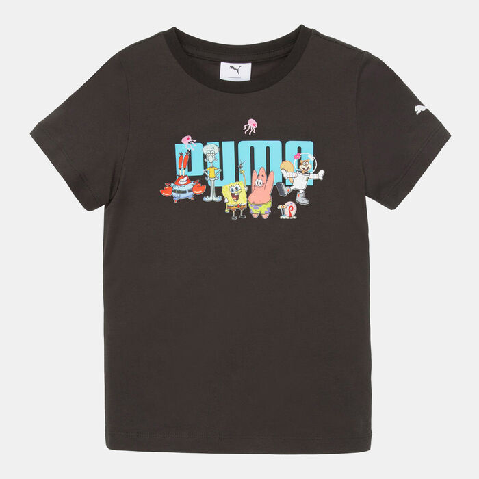 PUMA Kids' x SPONGEBOB Logo T-Shirt Black image number 0