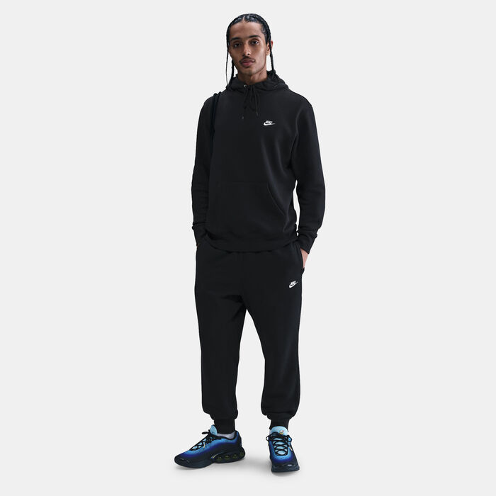 Nike Men's Club Fleece Hoodie Black Nike Men's Club Fleece Hoodie Black image number 2