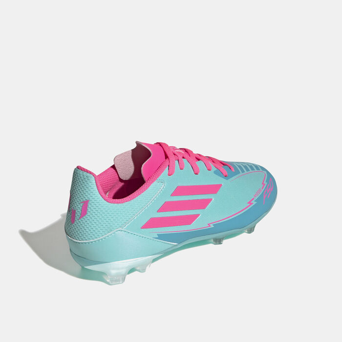 adidas Kids' F50 League Messi Firm/Multi-Ground Football Shoes Pink image number 2