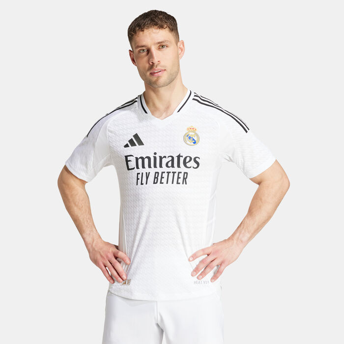 adidas Men's Real Madrid Authentic Home Football Jersey - 2024/25 White adidas Men's Real Madrid Authentic Home Football Jersey - 2024/25 White image number 0