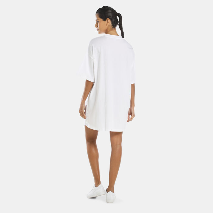 PUMA Women's Classics T-Shirt Dress White image number 1