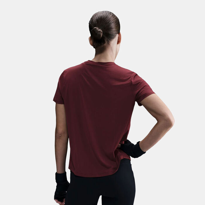 Nike Women's One Classic Dri-FIT Training T-Shirt Maroon Nike Women's One Classic Dri-FIT Training T-Shirt Maroon image number 1